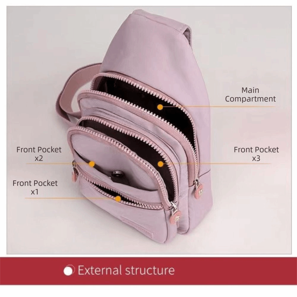 Nylon Women's Chest Bags Water - Sling Backpack Shoulder recension och pris