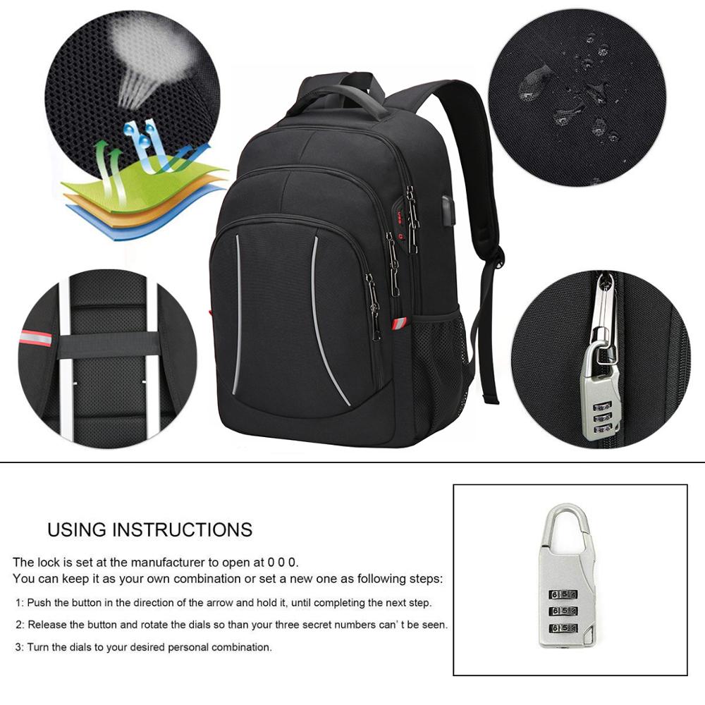 Men Multifuction Travel Laptop - Travel Backpack Anti Theft recension och pris