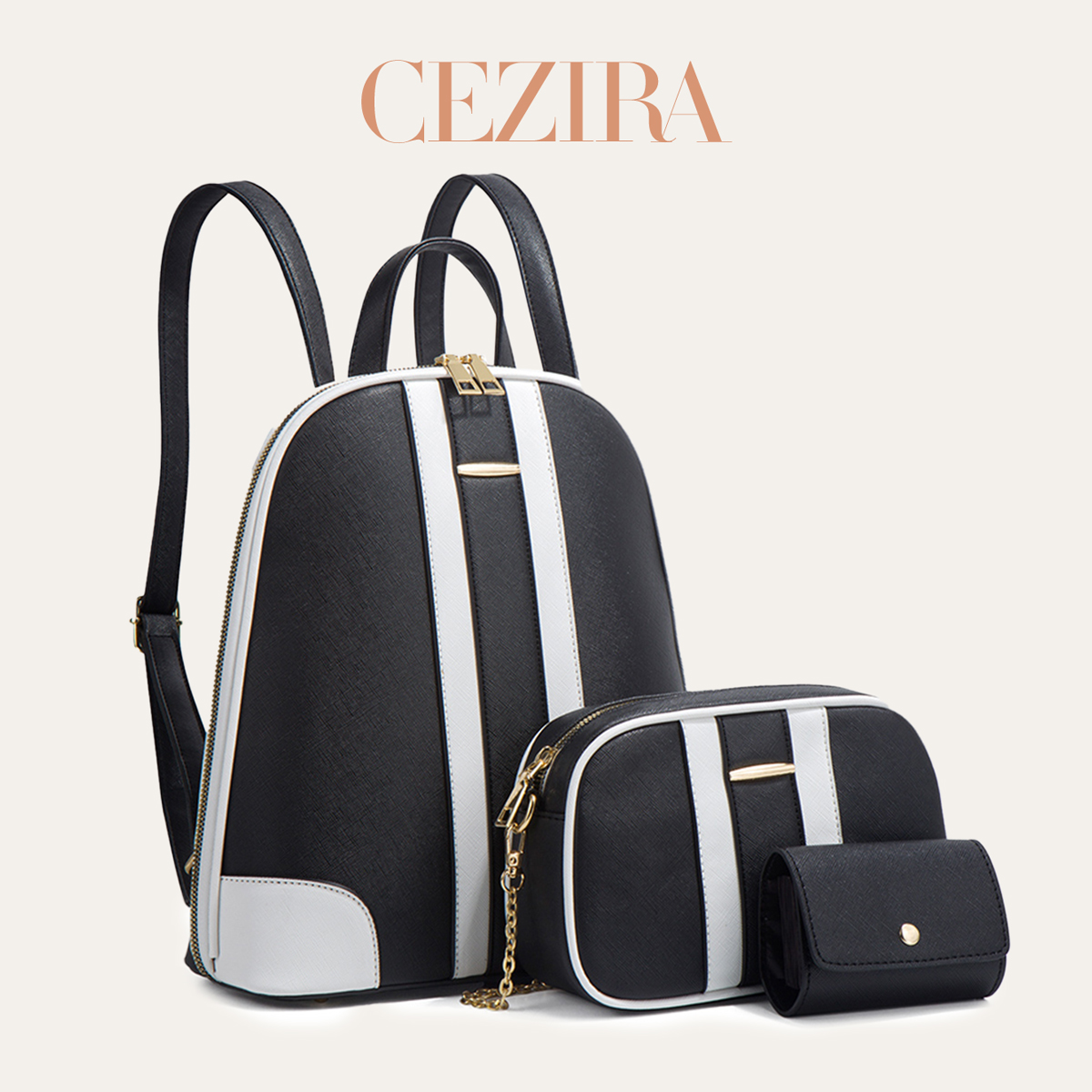 CR Fashion Stripes Patchwork B - Fashion Backpack Women recension och pris