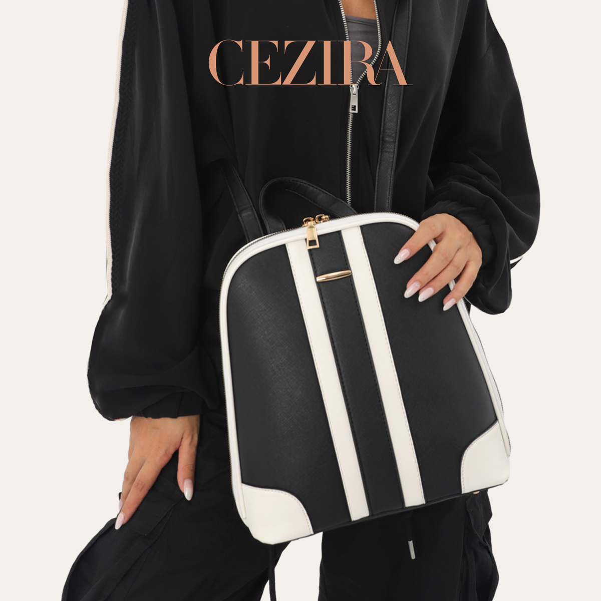CR Fashion Stripes Patchwork B - Fashion Backpack Women recension och pris